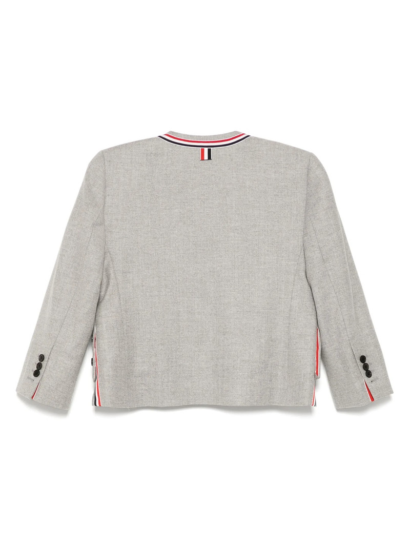Thom Browne Wool Flannel Bow Cardigan Jacket outlook