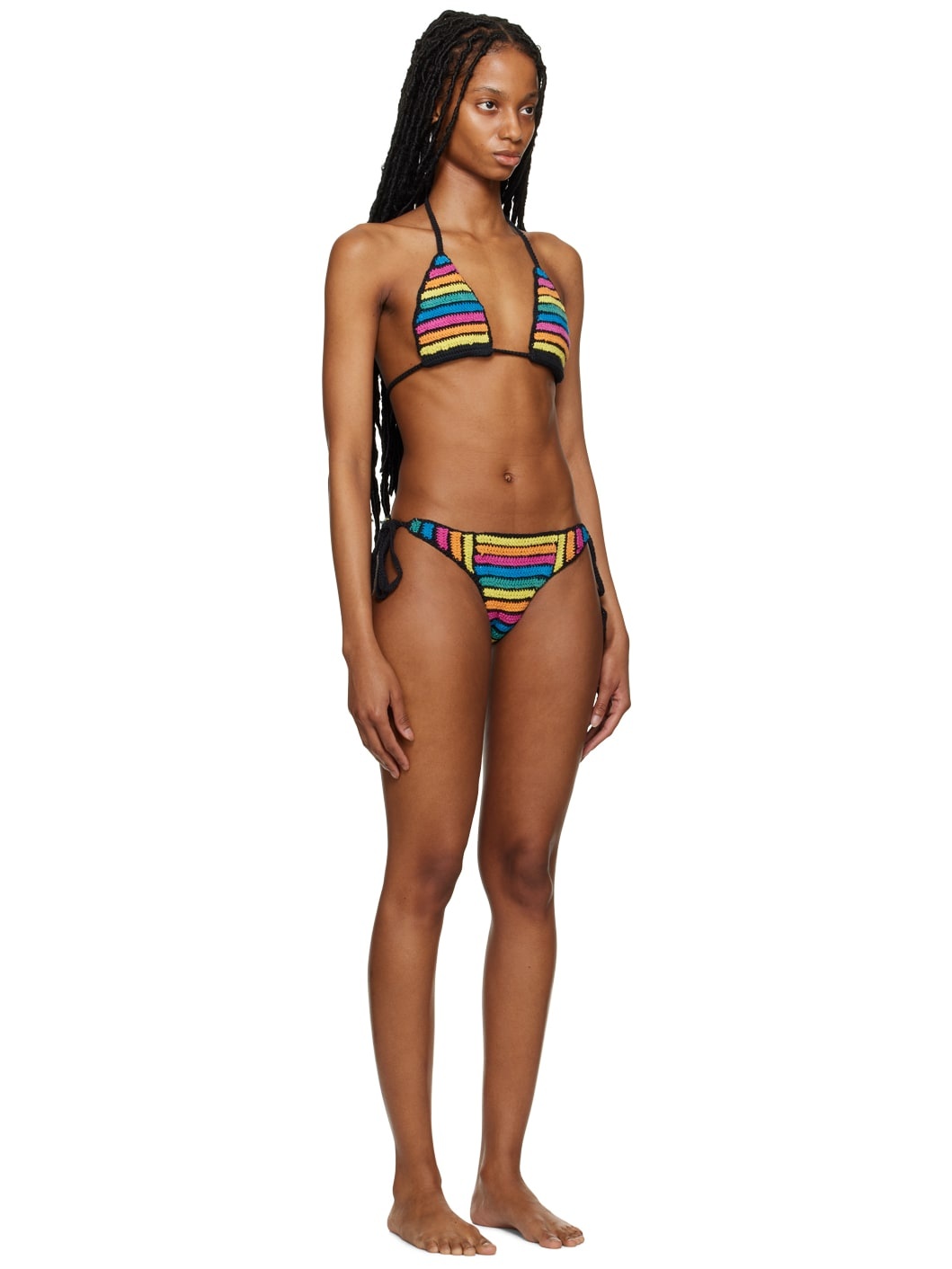 Black Striped Bikini - 2