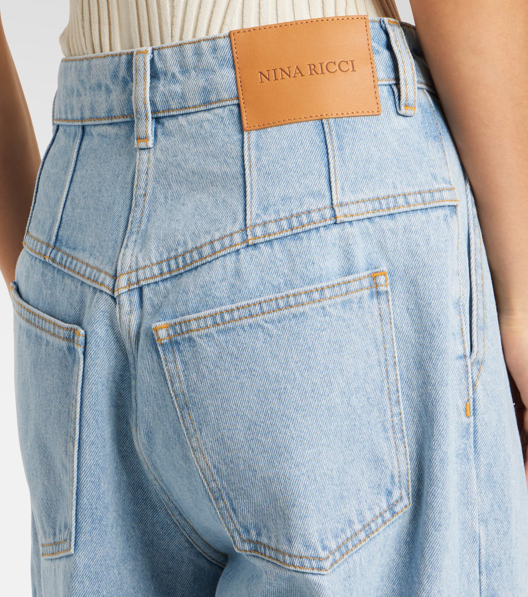 High-rise wide-leg jeans - 6