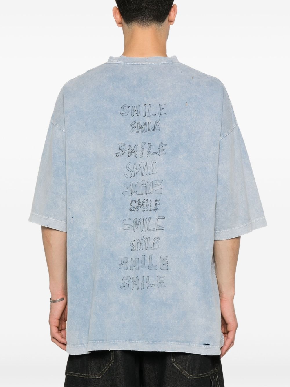 graphic-print distressed T-shirt - 3