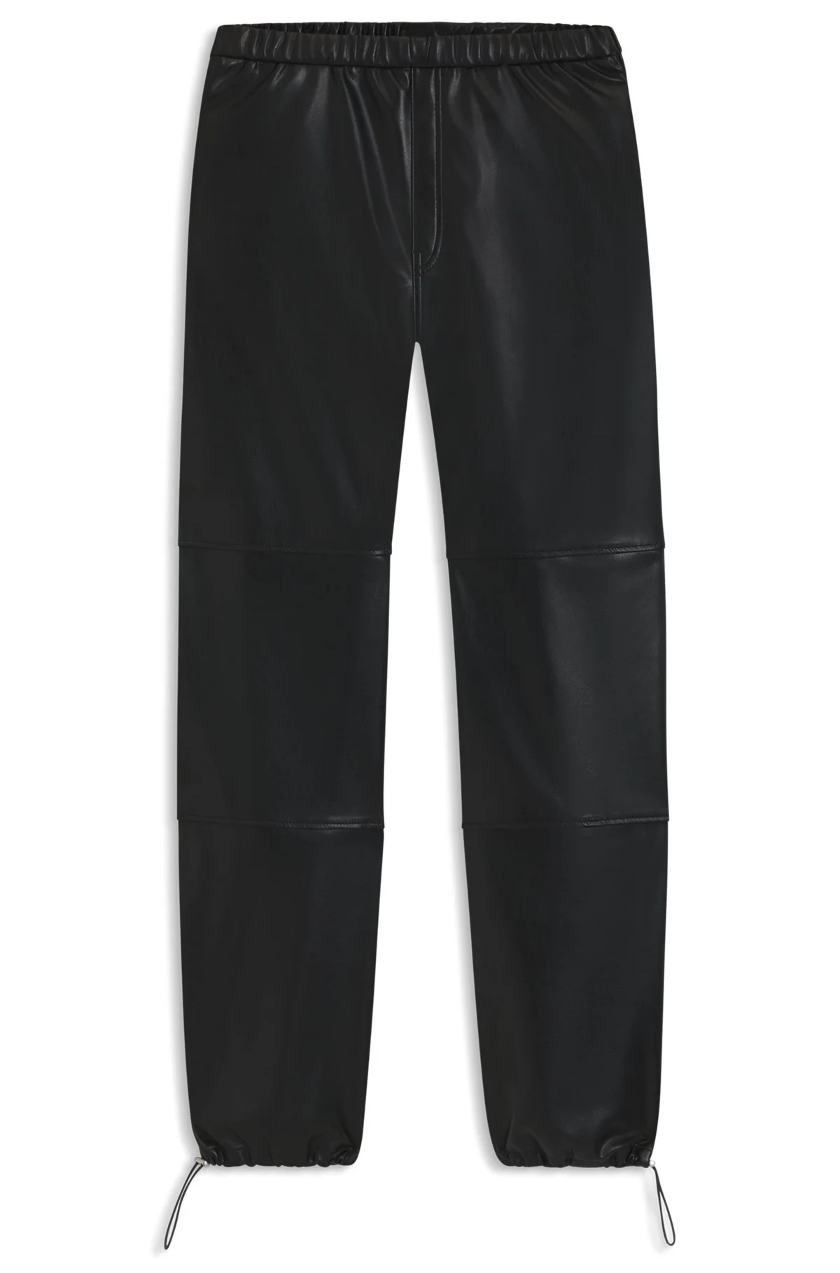 WIDE-LEG PARACHUTE TROUSERS IN FAUX LEATHER - 1