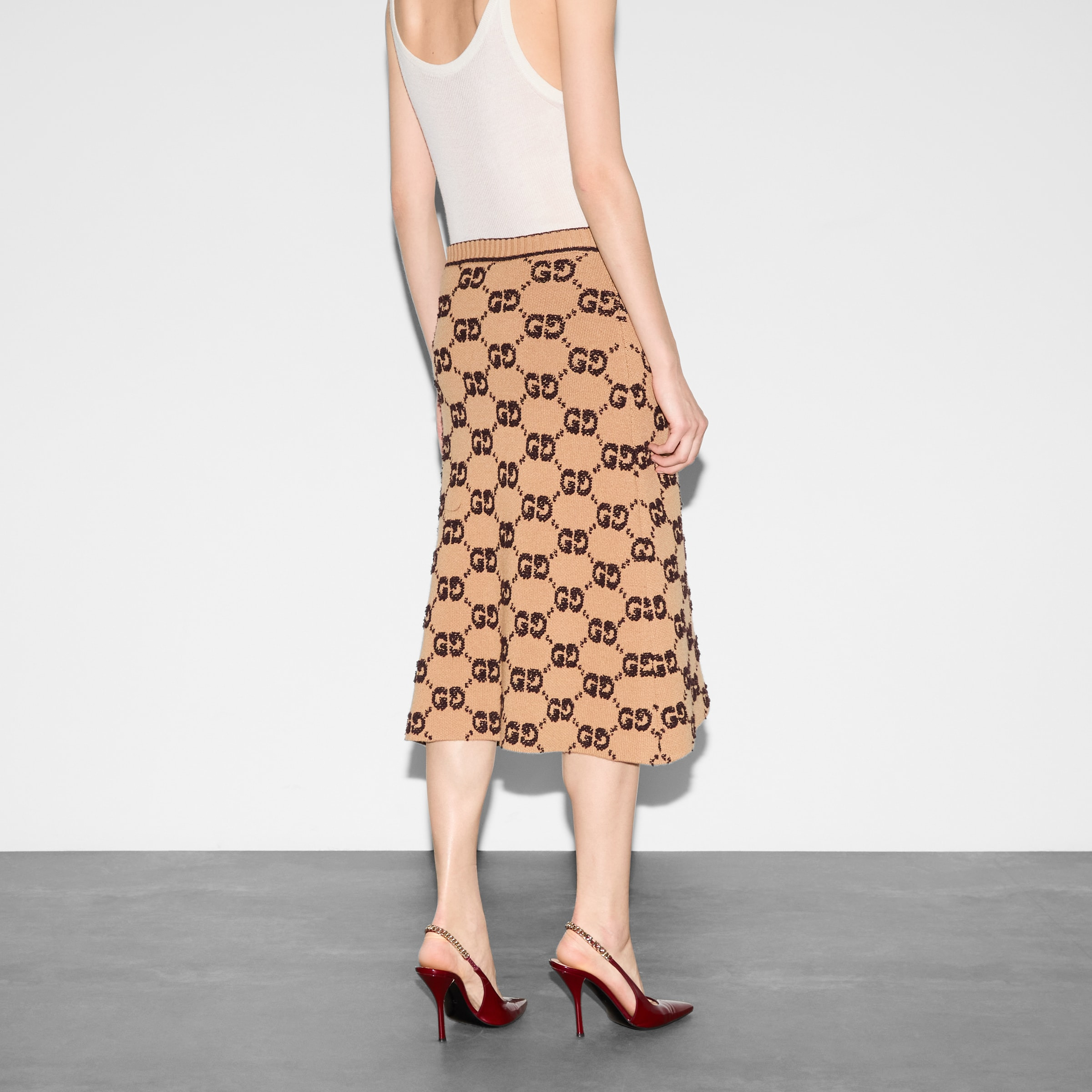 GG wool bouclé jacquard skirt - 4
