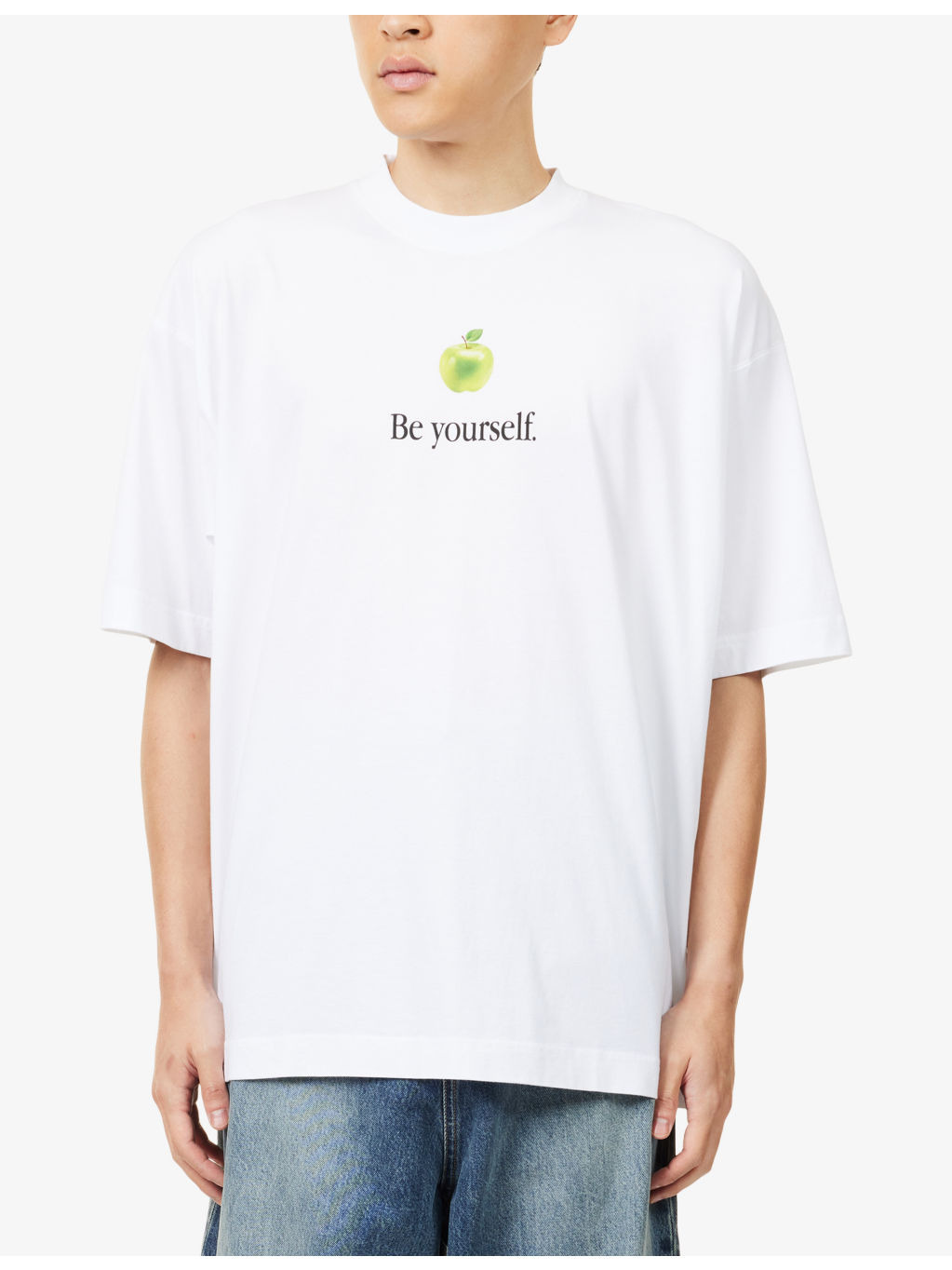 Be Yourself Crewneck Cotton-Jersey T-Shirt - 3