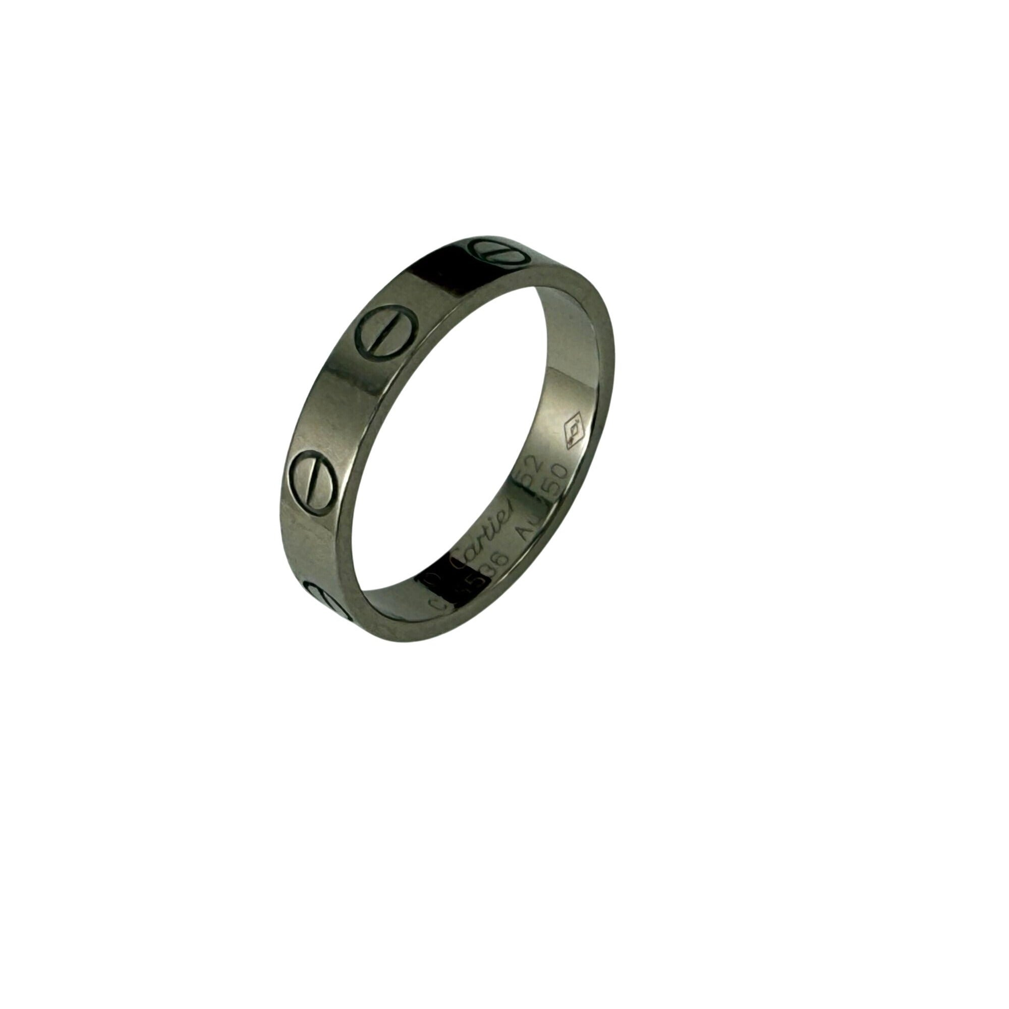 Cartier 18 K White Gold Love Small Model Wedding Band Ring Size 6 USA - 18