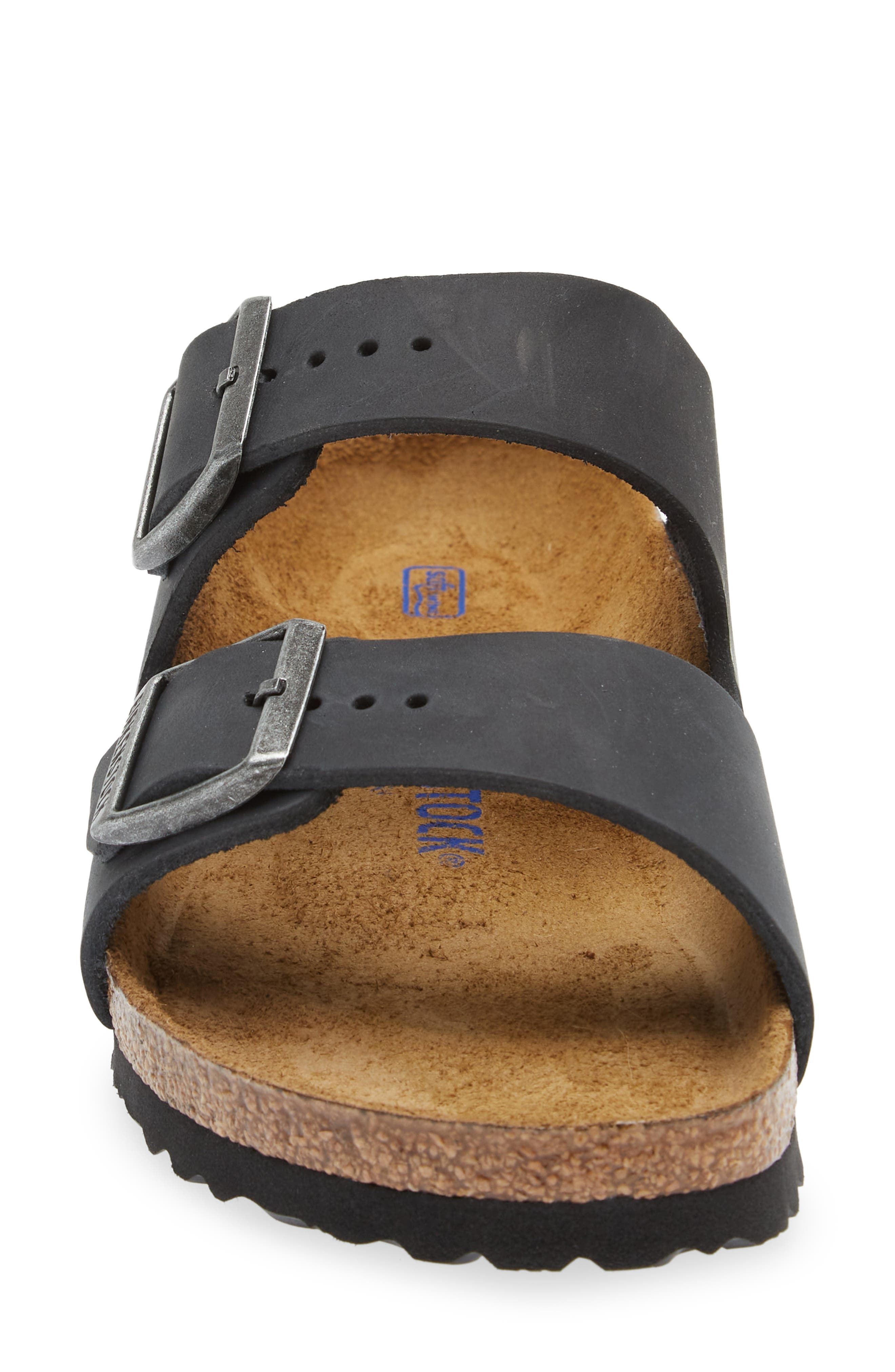 Birkenstock Arizona Soft Footbed Slide Sandal in Black/Black at Nordstrom - 4