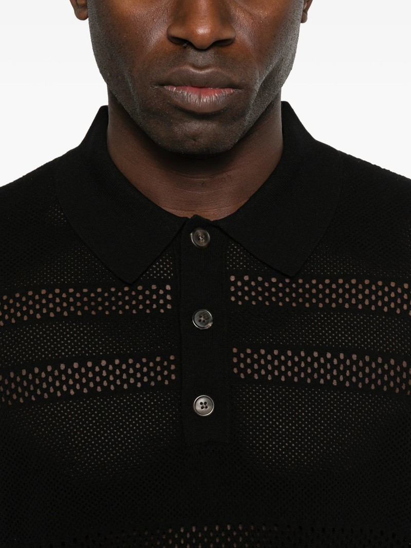 Dries Van Noten Dries Van Noten Button Openwork Polo Shirt outlook