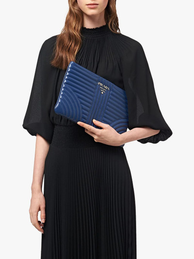 Prada Diagramme leather clutch outlook