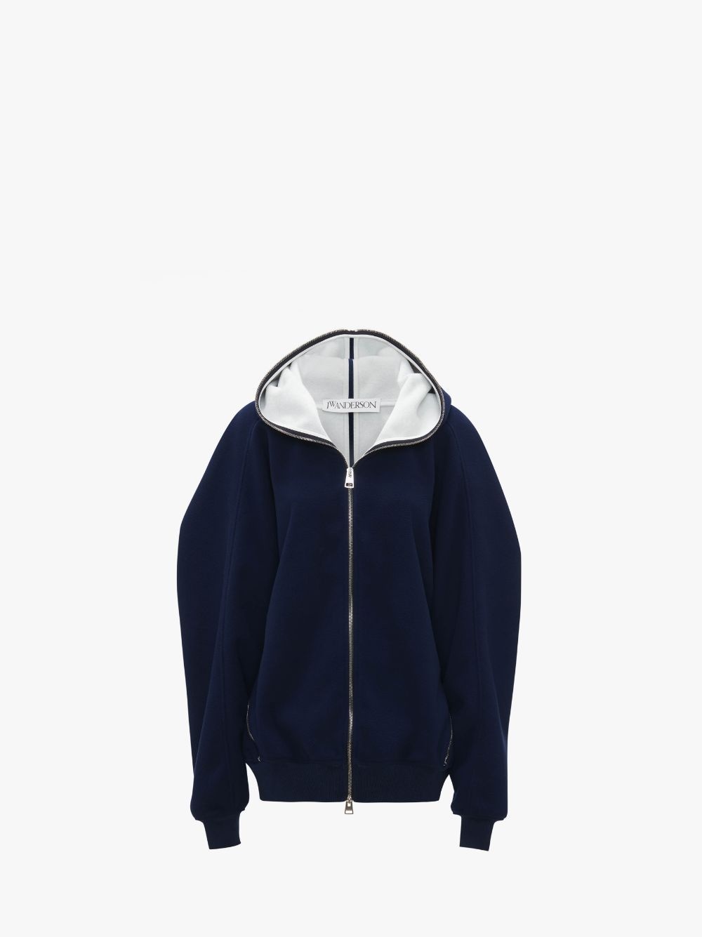 JW Anderson deconstructed cropped hoodie - Black