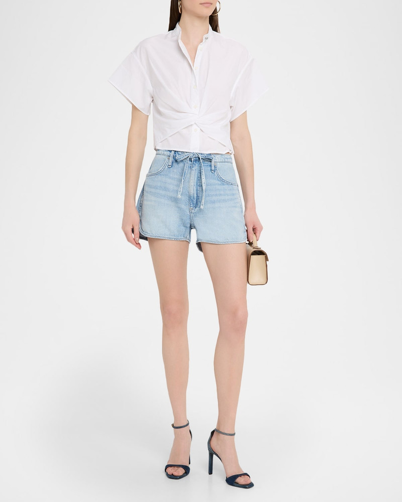 rag & bone Ultra Featherweight Nolan Drawstring Denim Shorts outlook