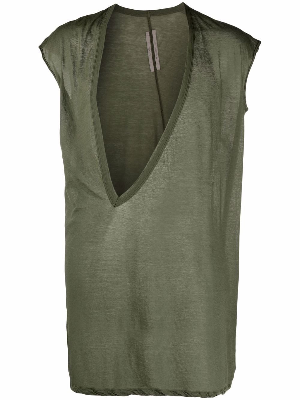 asymmetric V-neck top - 1