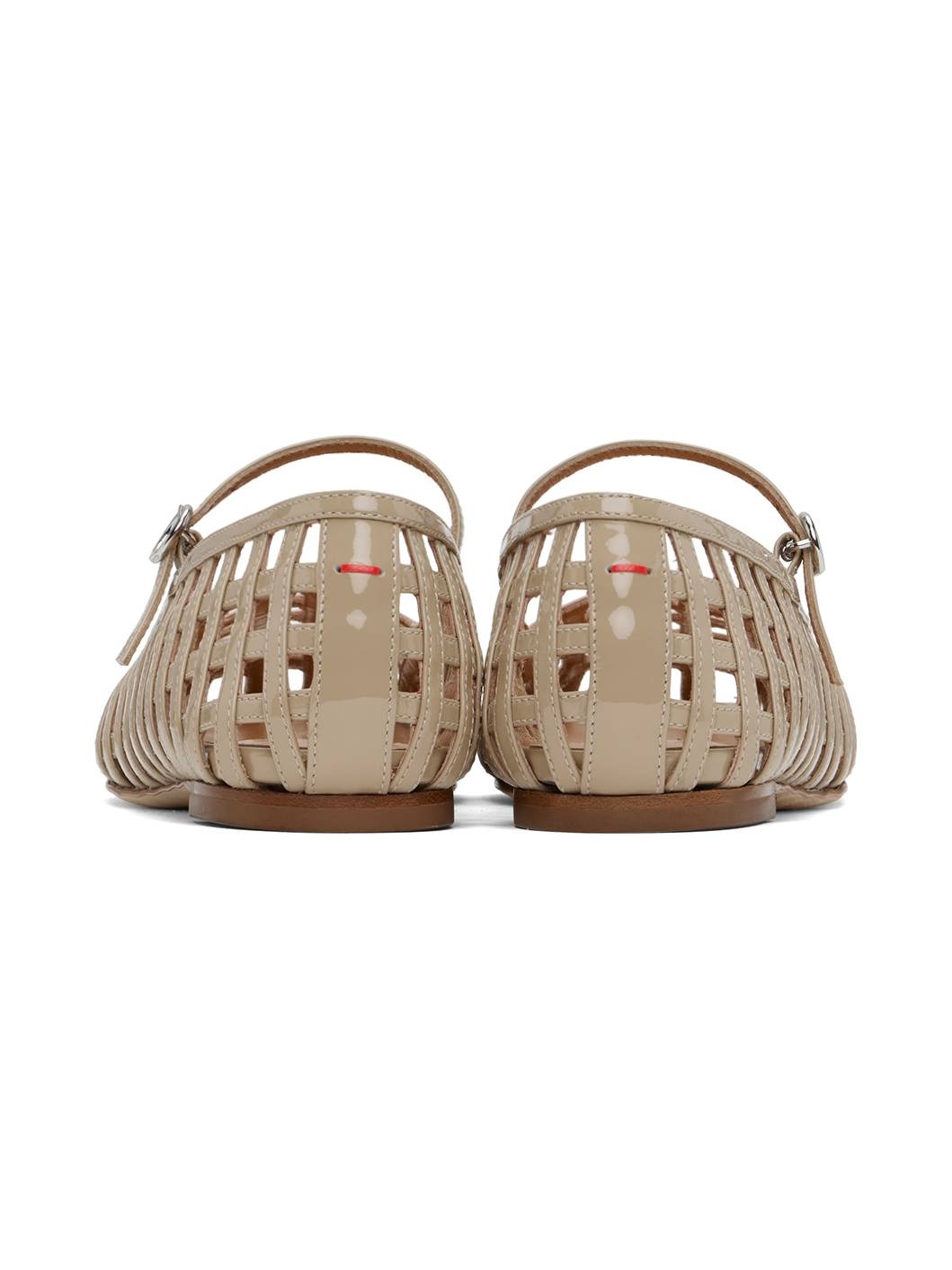 Beige Uma Caged Mary-Jane Ballerina Flats - 2