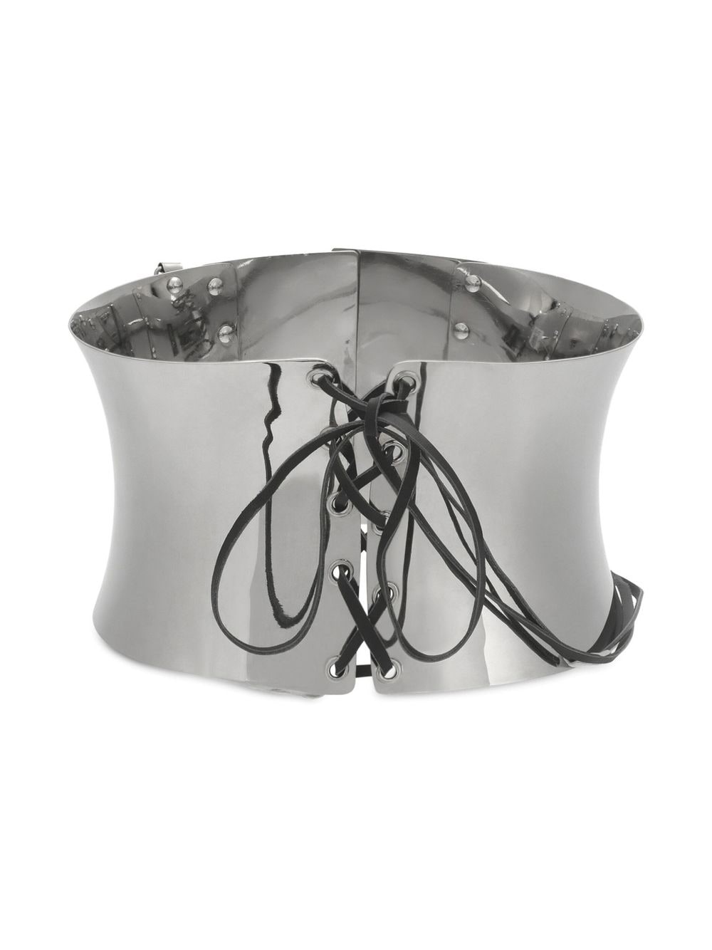 padlock-detail metallic belt - 3