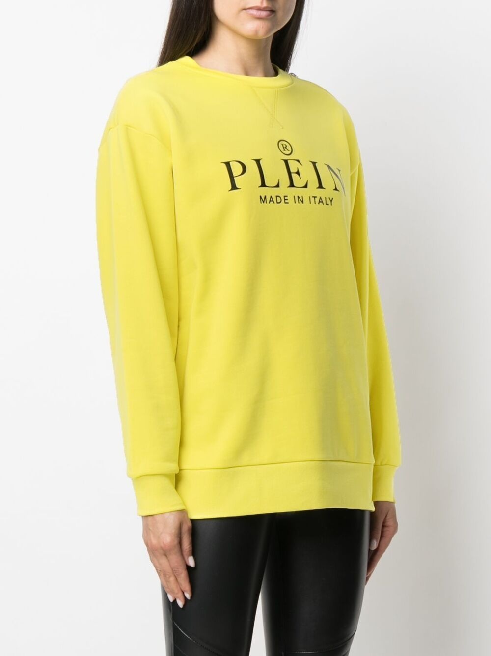 logo print cotton sweatshirt - 3