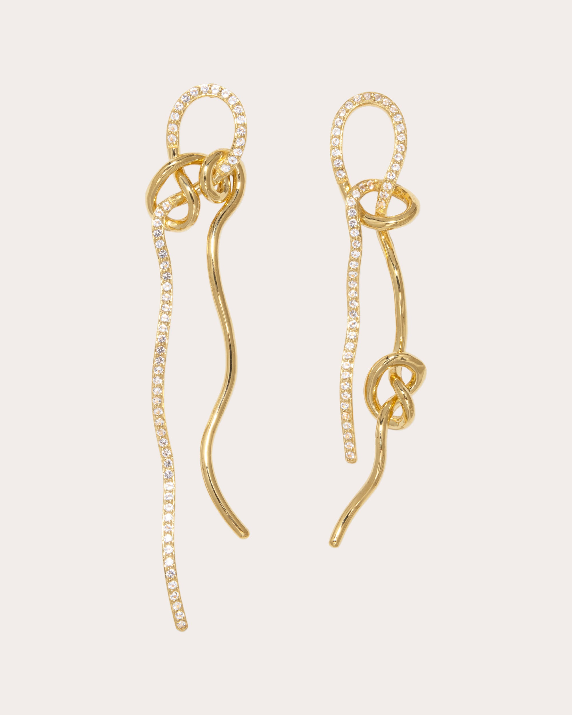 Not Even The Mathematician 18K Gold-Plated Sterling Silver and Topaz Earrings - 1
