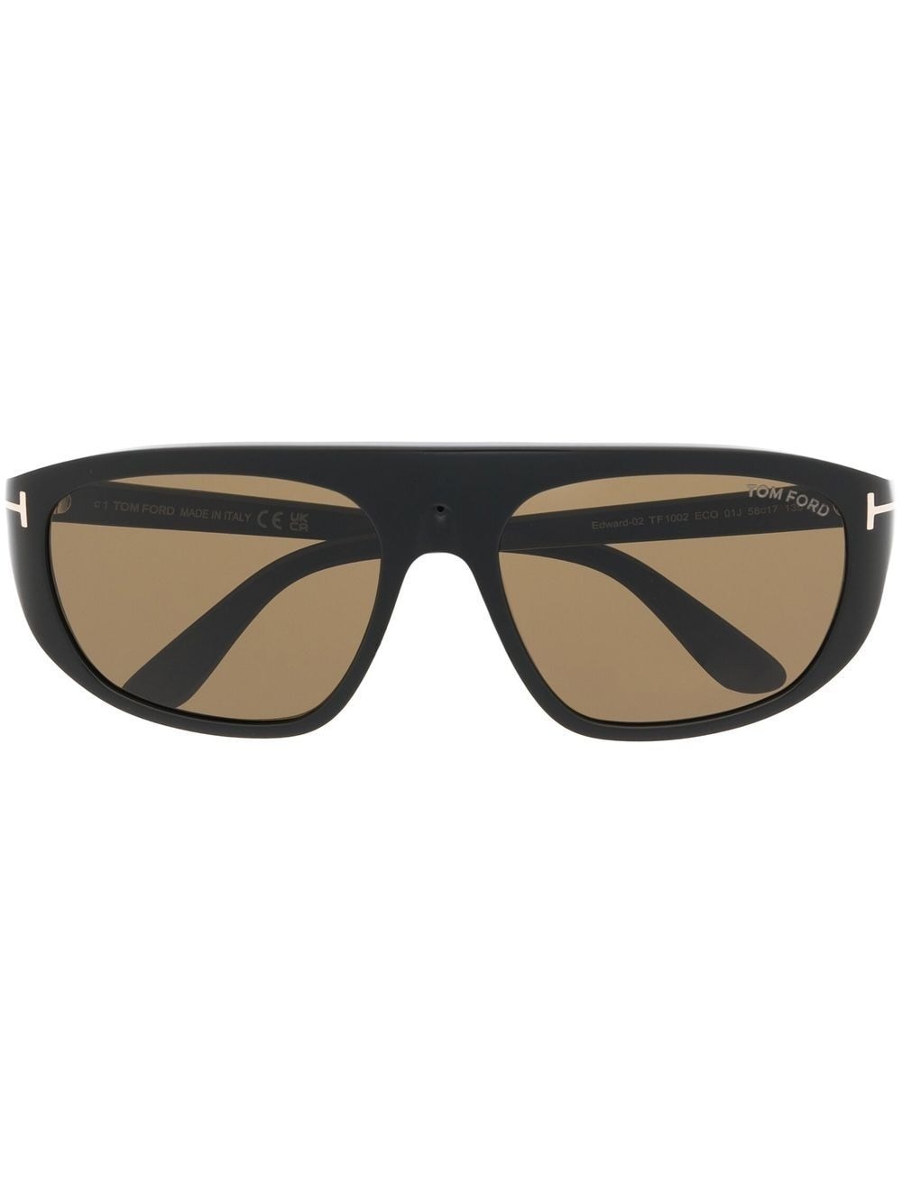 tinted straight-arm sunglasses - 1