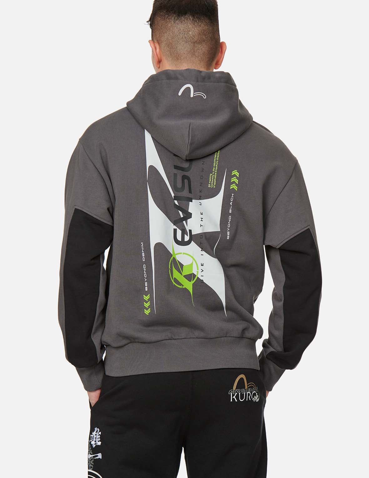 Color-Block Logo Print Hooded Sweatshirt - 3