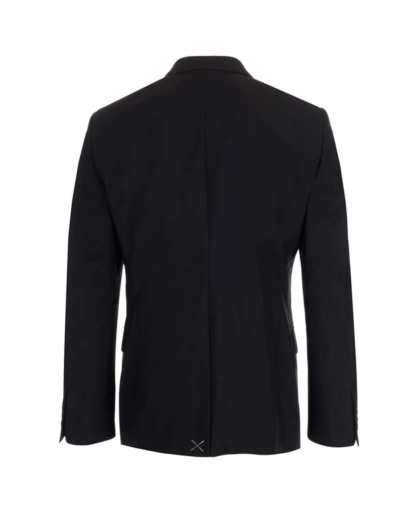 Black Wool Single-breasted Jacket - 2