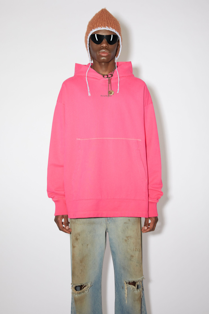 Acne Studios Logo hoodie - Neon Pink outlook
