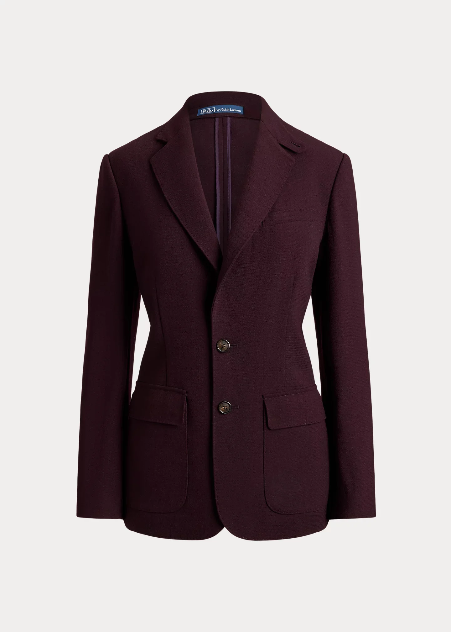 Single-Breasted Wool Crepe Blazer - 1