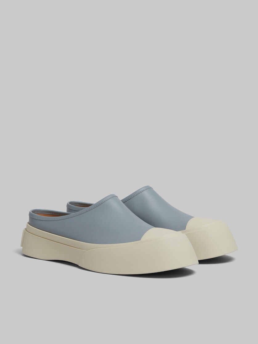 GREY LEATHER PABLO SABOT - 2