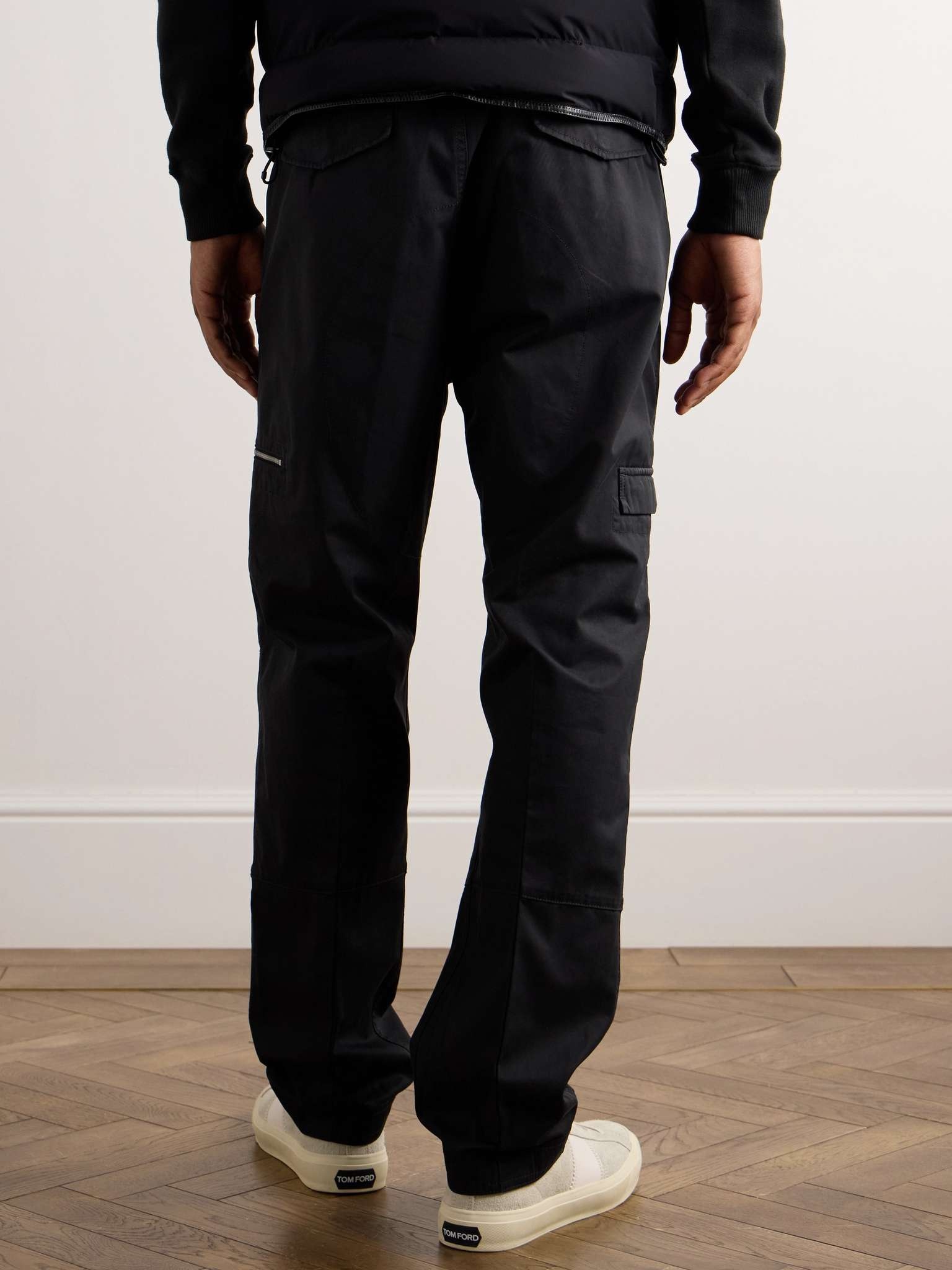 Straight-Leg Pleated Cotton-Twill Cargo Trousers - 4