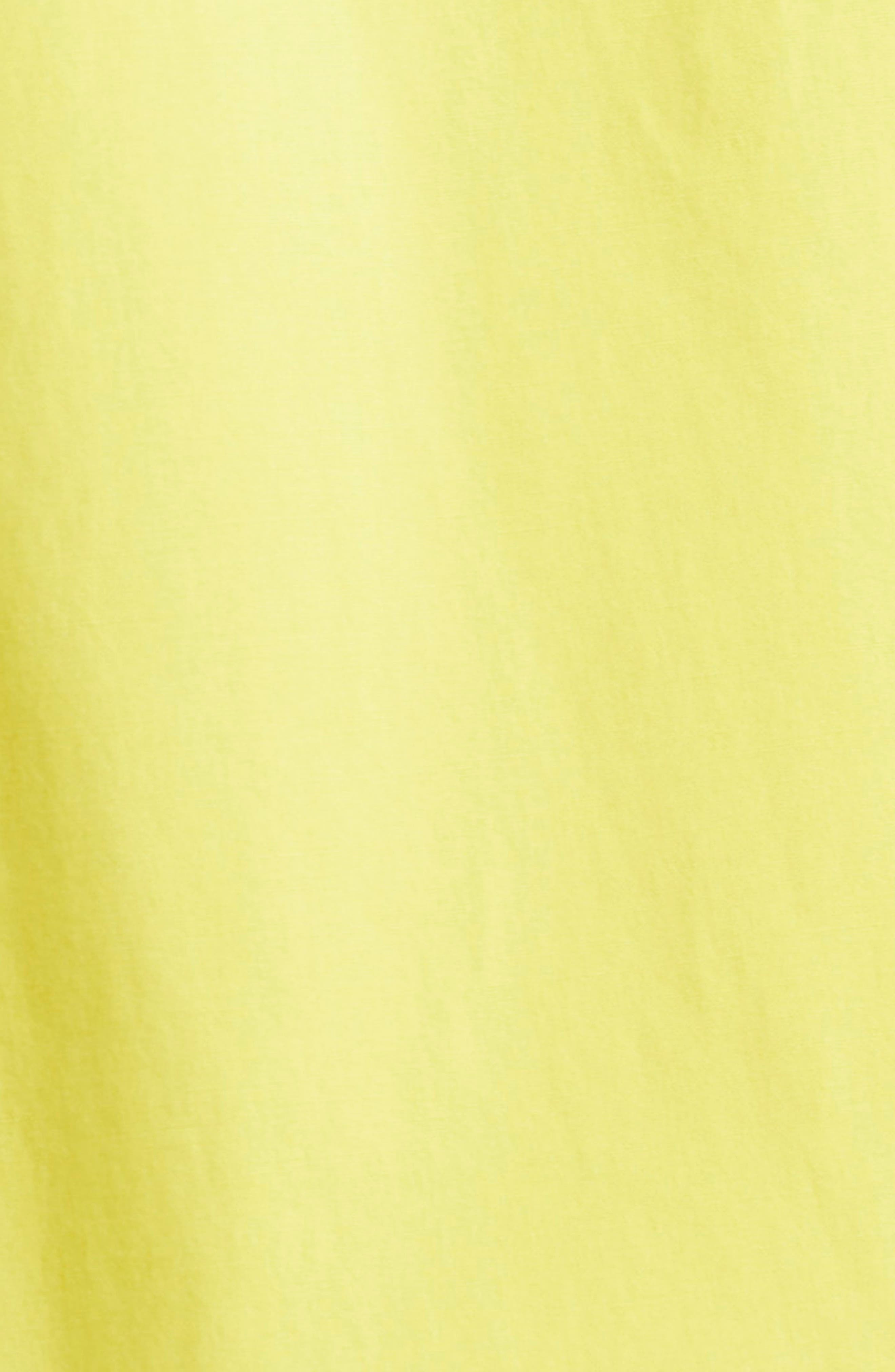 Proenza Schouler Sammy Long Sleeve Belted Stretch Cotton Poplin Shirtdress in Yellow at Nordstrom - 6