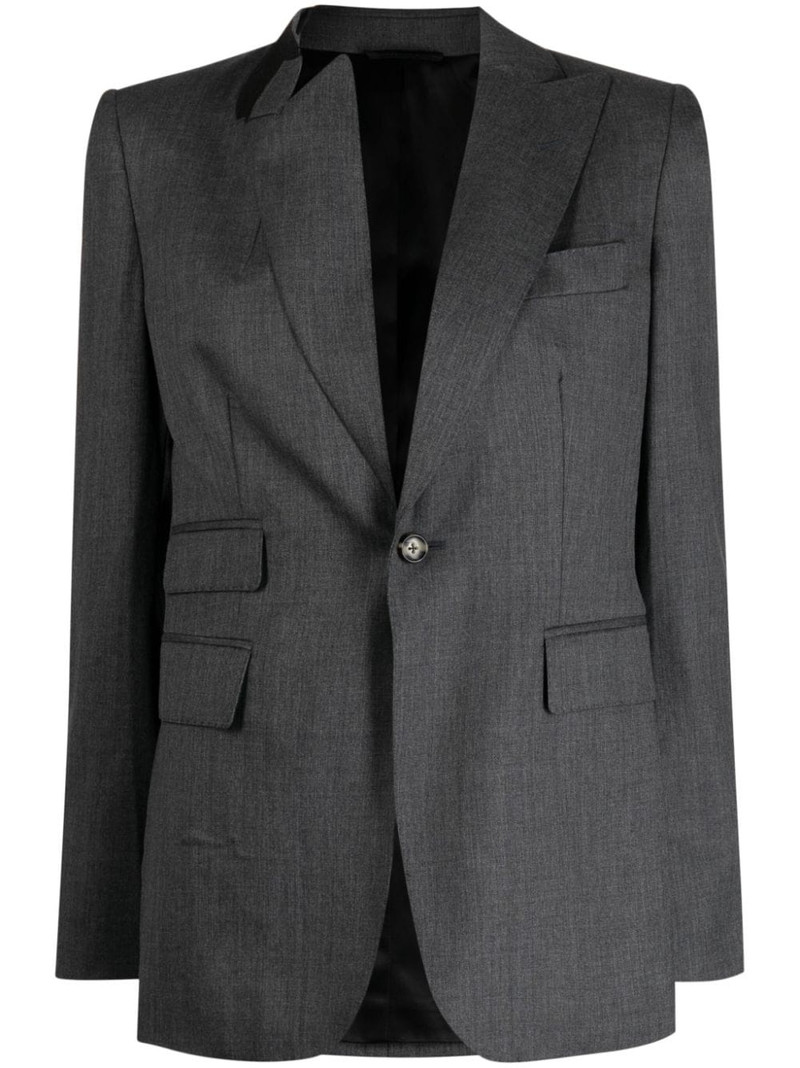asymmetric single-breasted blazer 1