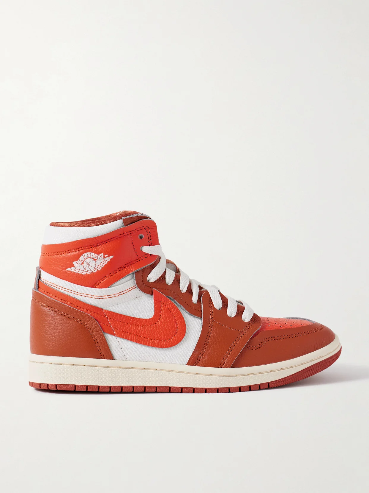 Air Jordan 1 High Leather And Twill Sneakers - 1