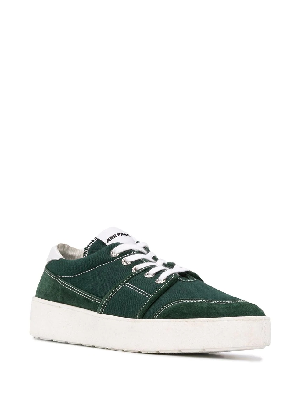 logo patch low-top sneakers - 2