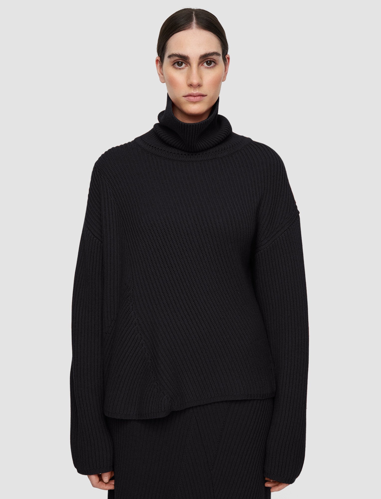 Luxe Cardigan Stitch High Neck Jumper - 3