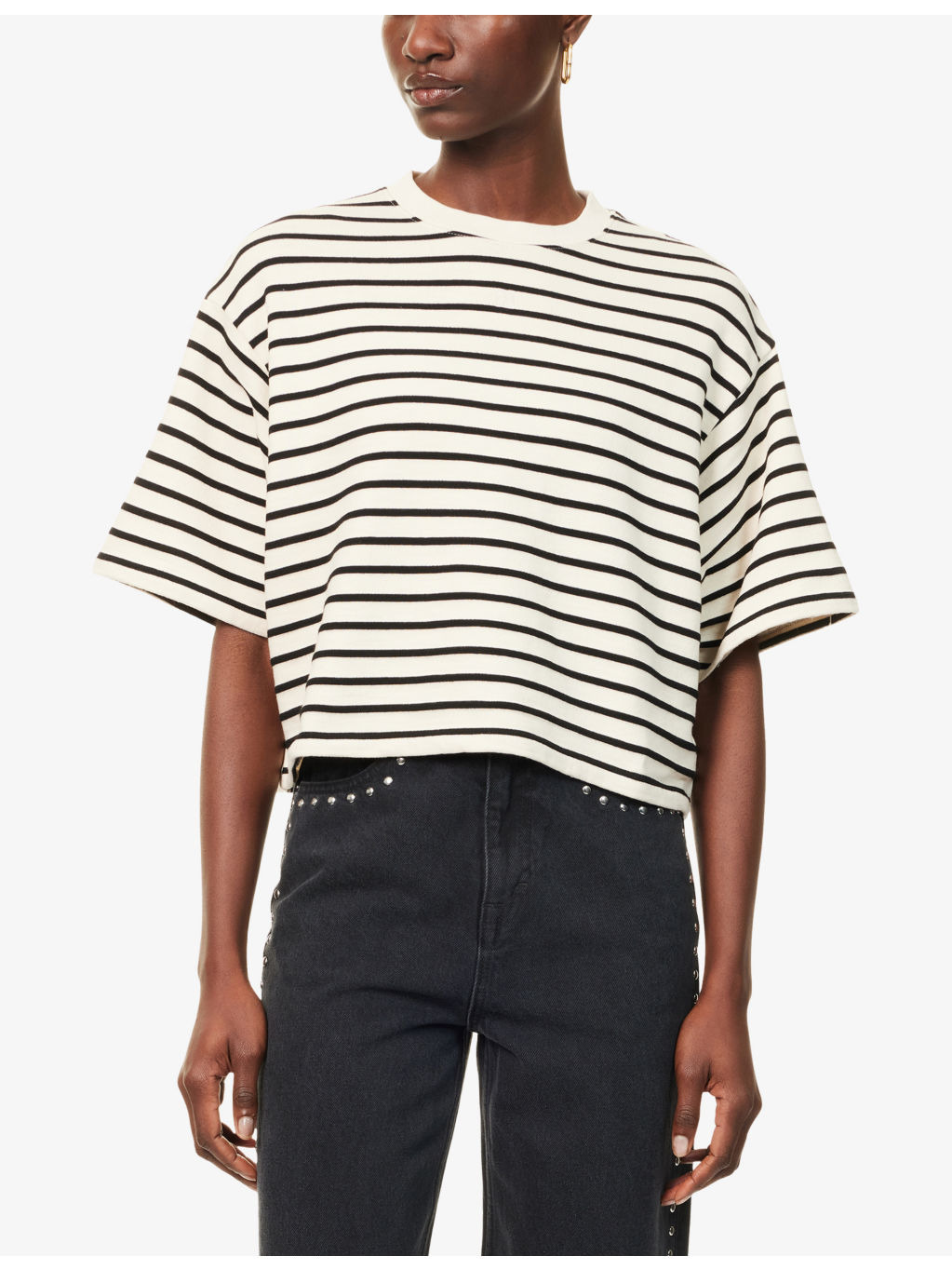 Myers Cropped Cotton-Blend T-Shirt - 3