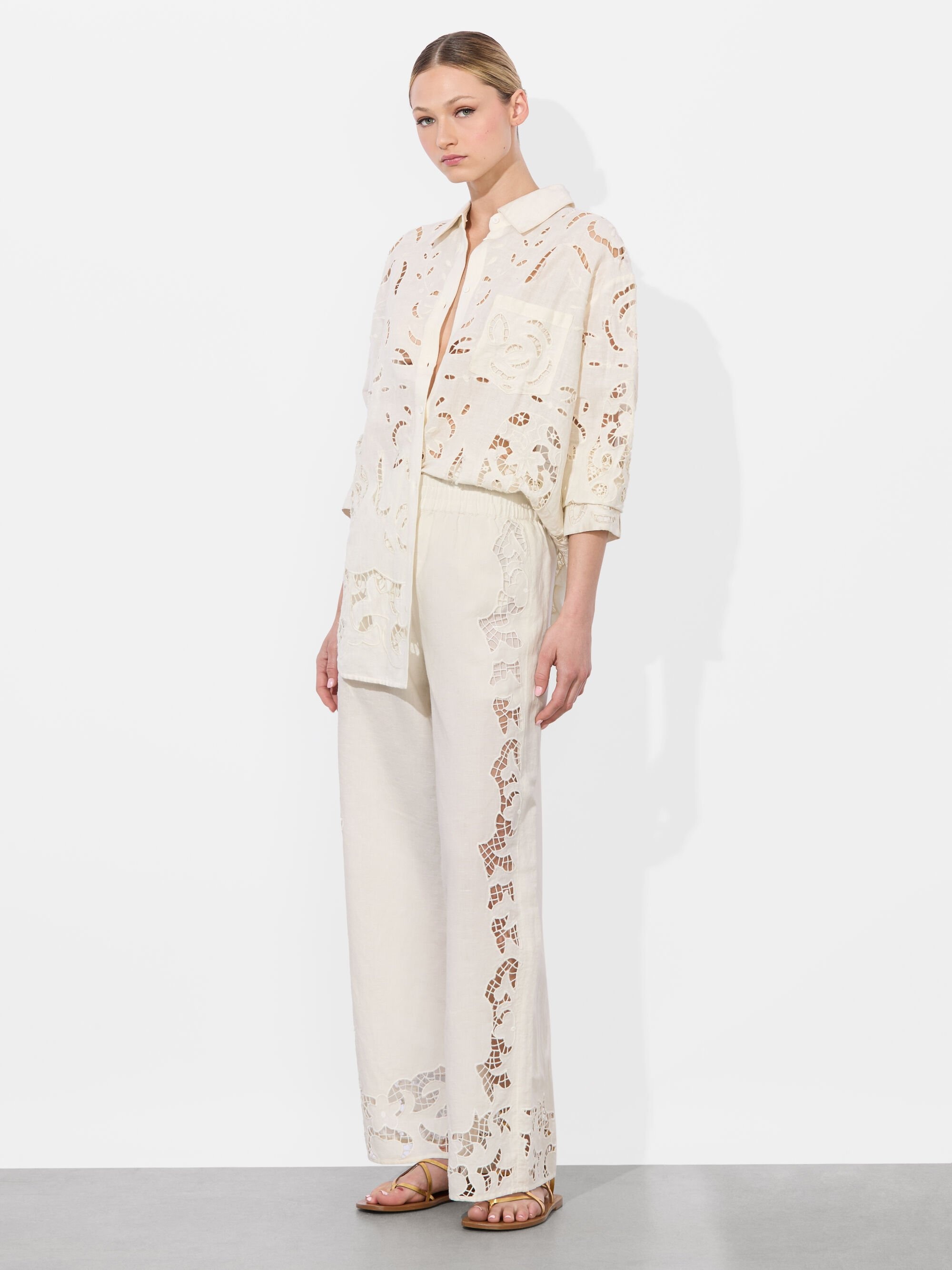 TANYA EYELET PULL ON PANT - 5