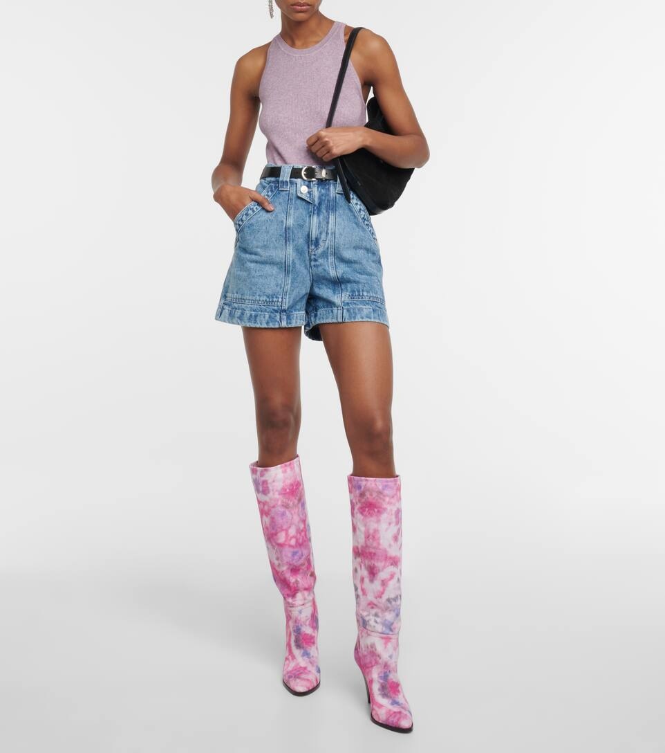 Ririo printed leather knee-high boots - 2