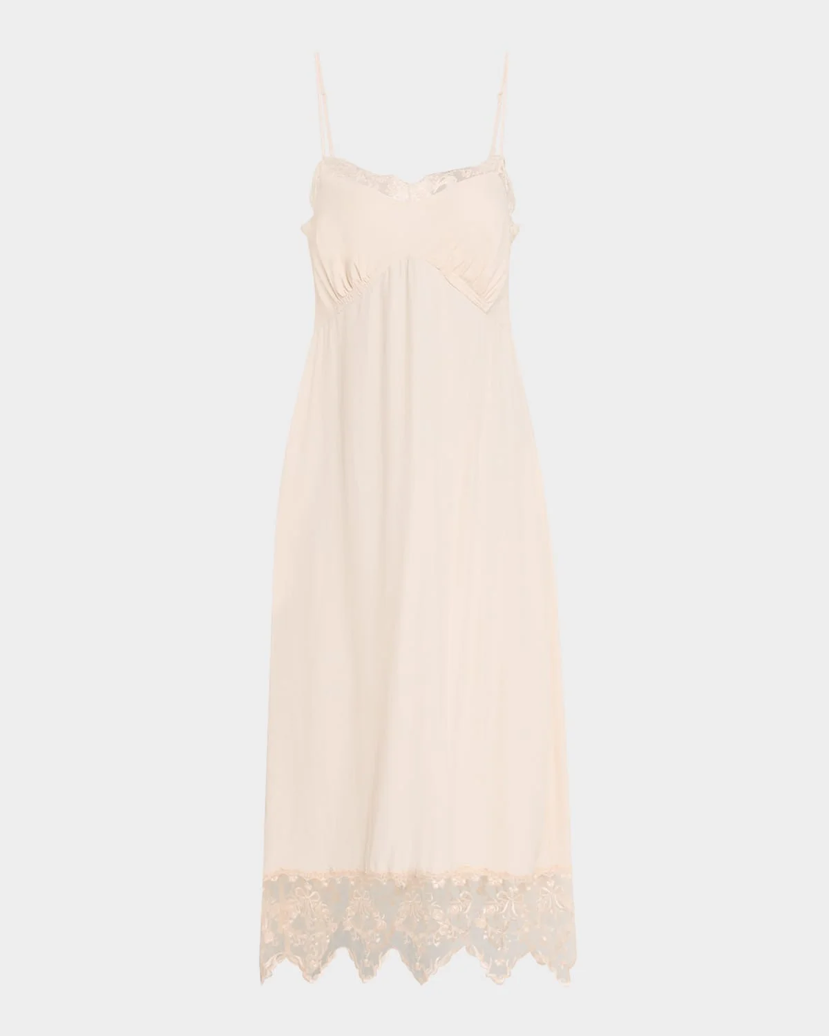 Lace-Trim Slip Dress - 1