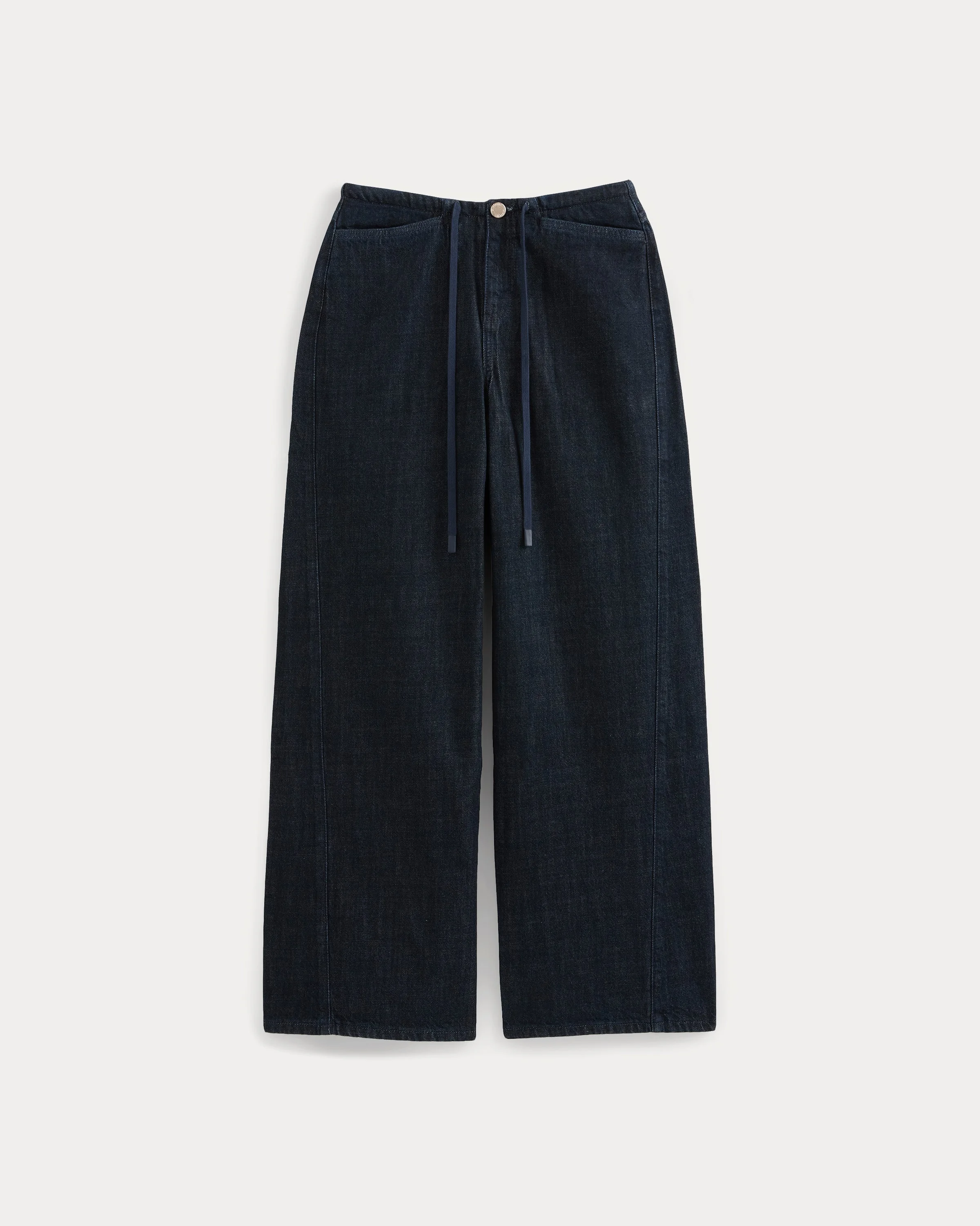 LOW-SLUNG TIE-FRONT JEAN - 1