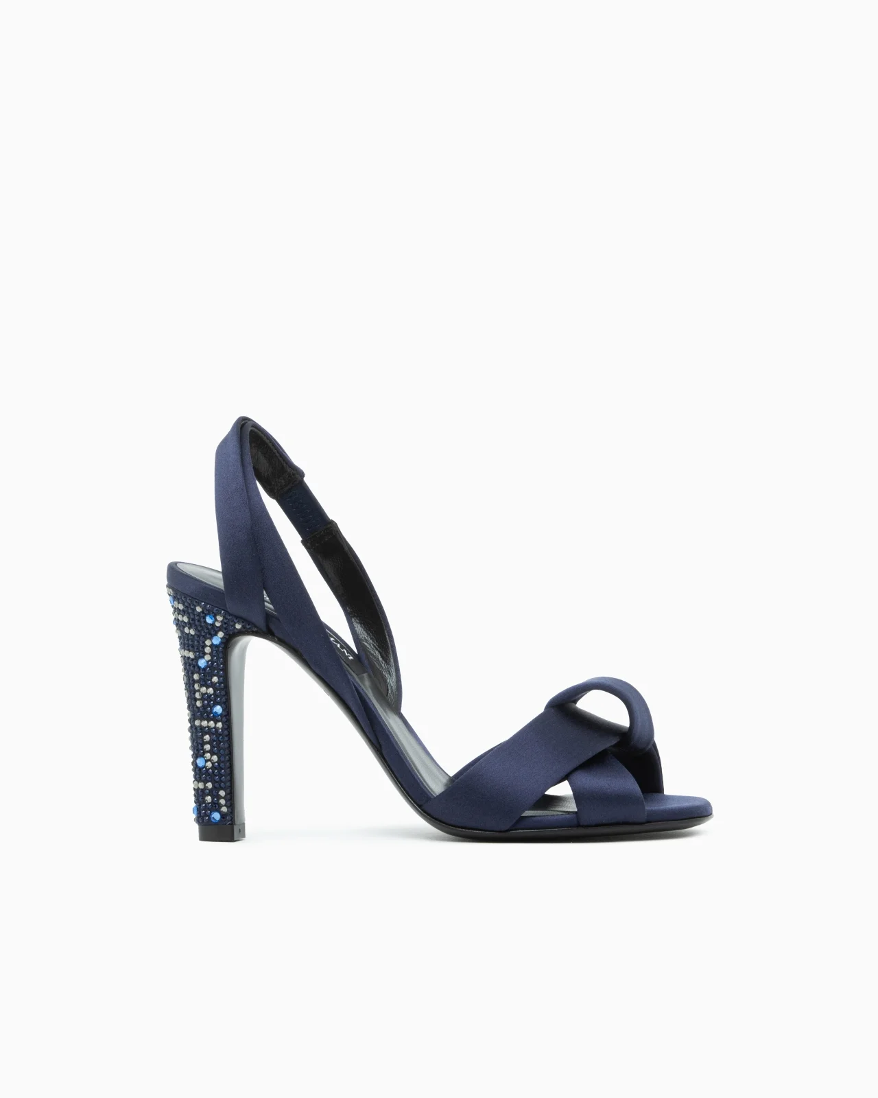 SANDALS IN VISCOSE AND SILK SATIN WITH LEATHER SOLE - 1