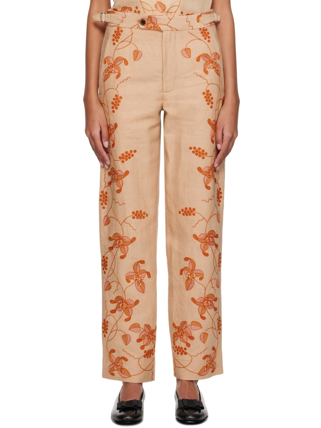 Pink Bougainvillea Trousers - 1