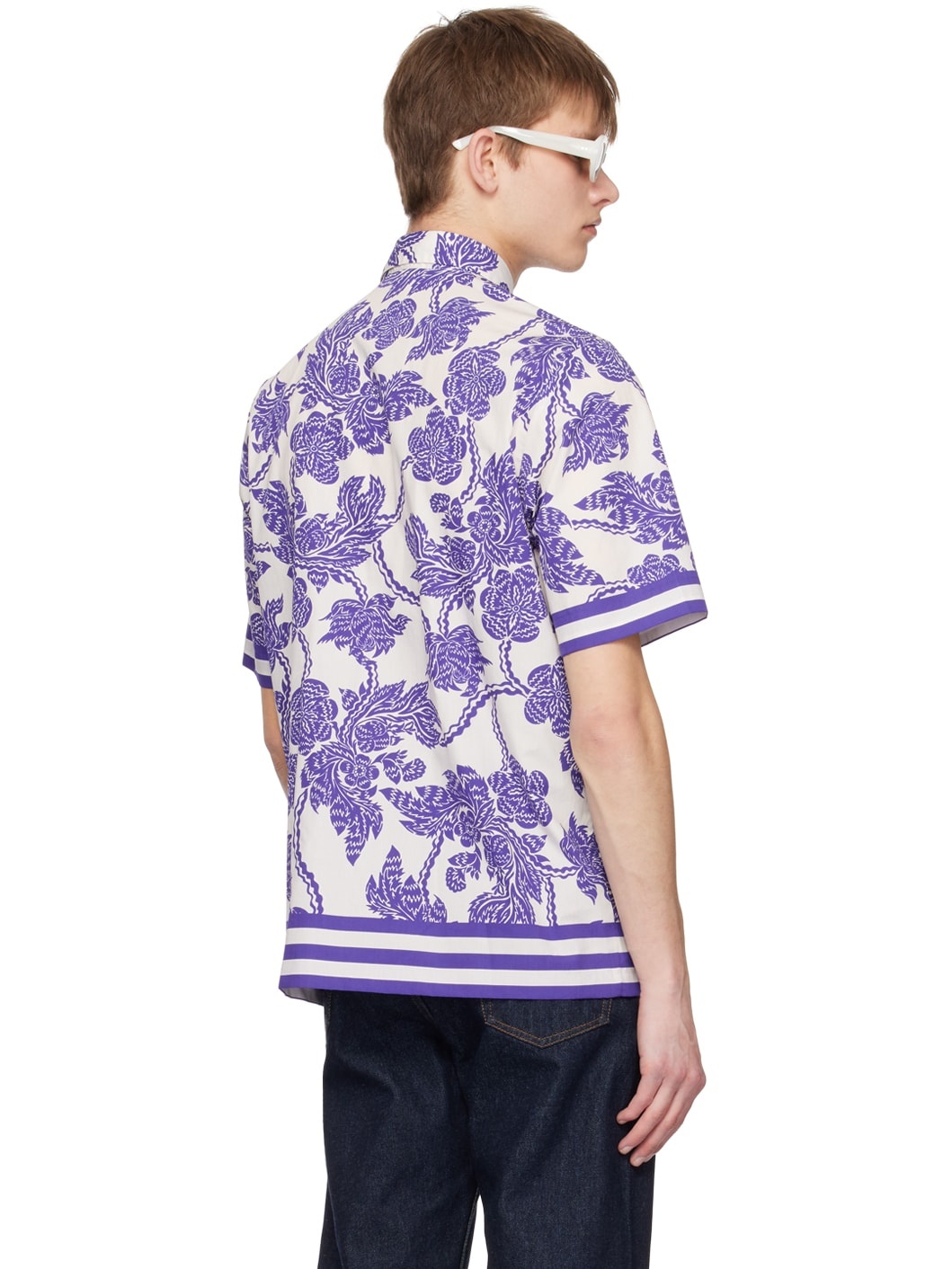White Floral Shirt - 3