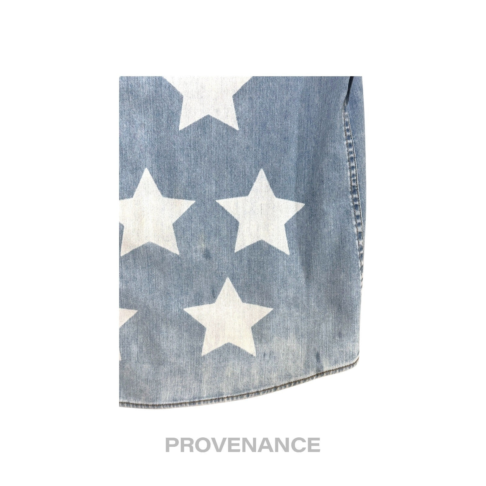 Saint Laurent Paris SLP Western Denim Shirt - Stars S - 8