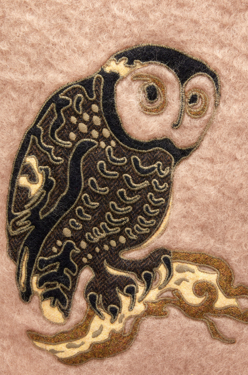 Owl scarf in wool and mohair 3