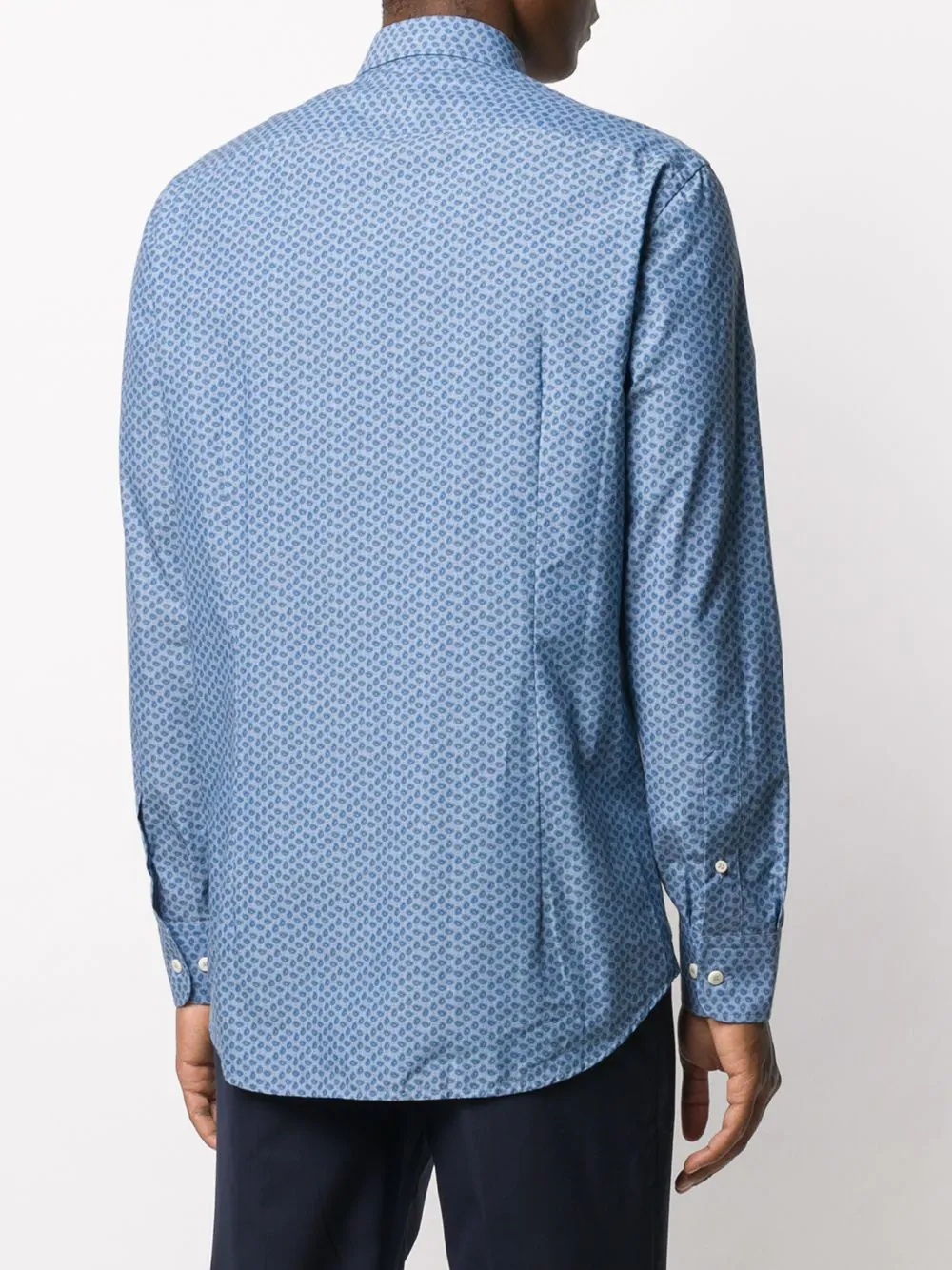 paisley-brint long-sleeved shirt  - 4