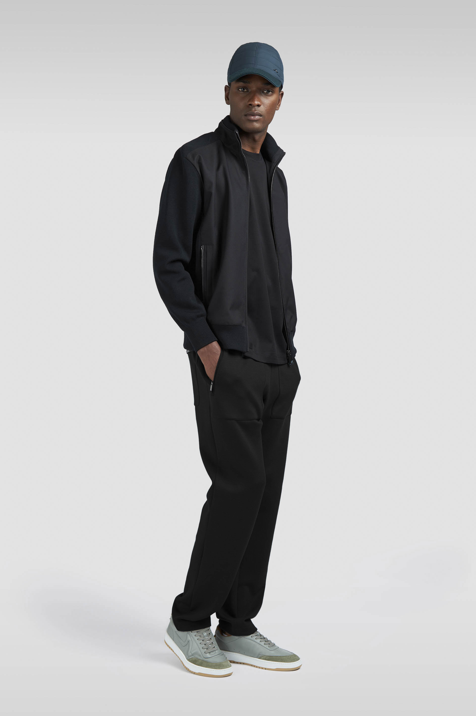 SUPIMA® COTTON TRACKPANTS WITH SHARK FIN EMBROIDERY - 2