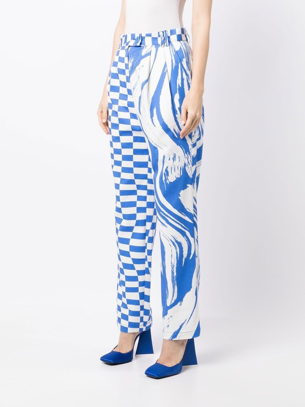 multi-print high rise trousers - 3