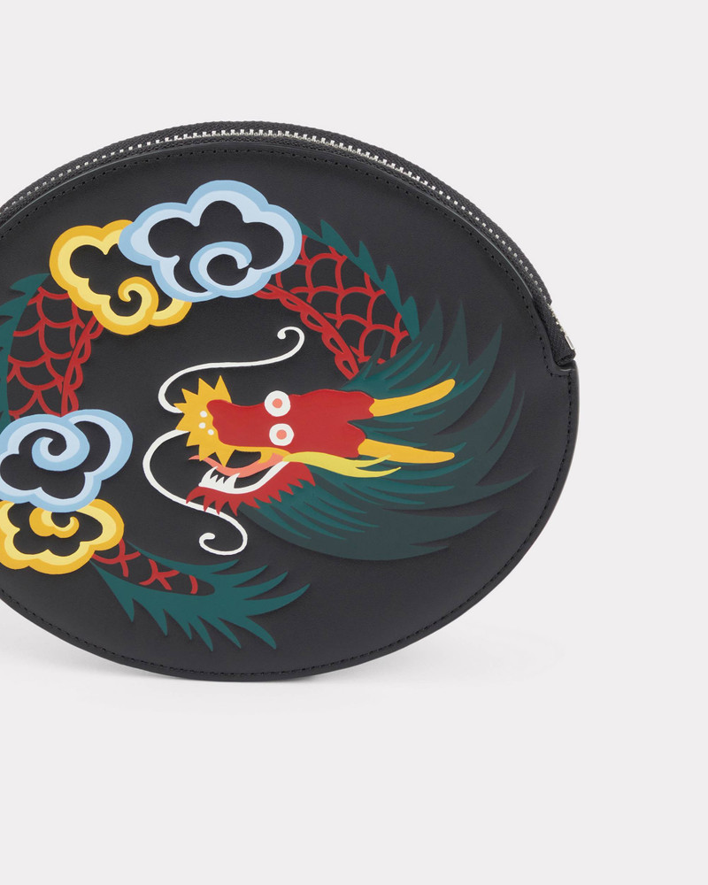 'KENZO Stamp' large leather pouch 3