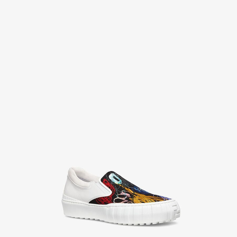 FENDI Multicolor nylon low-tops outlook