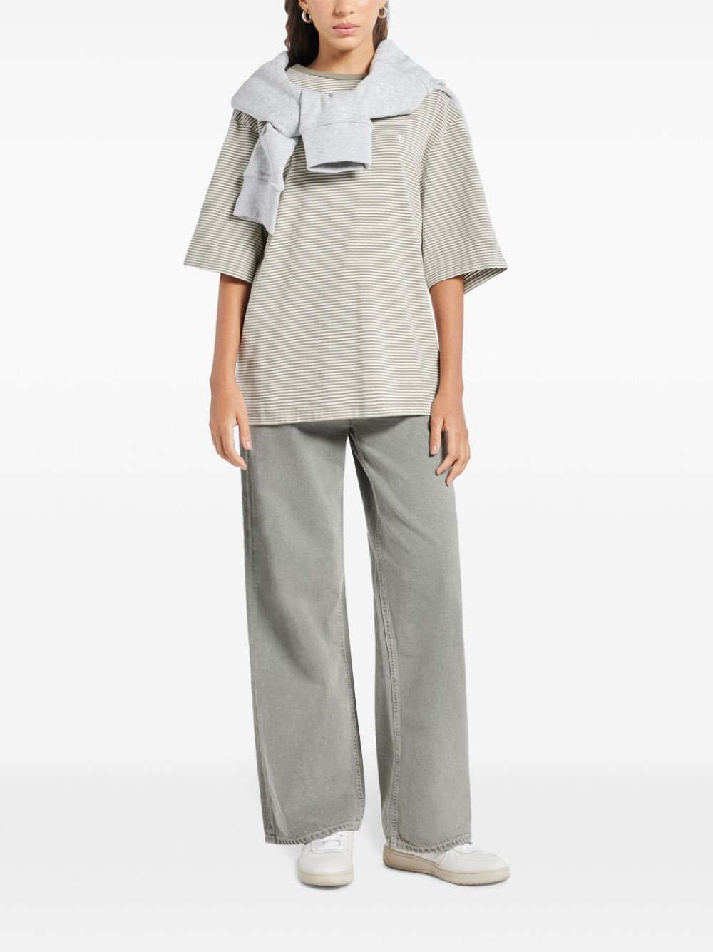 high-rise cotton jeans - 2