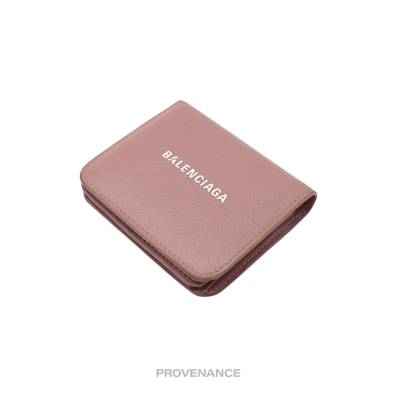Balenciaga Logo Snap Wallet - Powder Pink Leather - 3