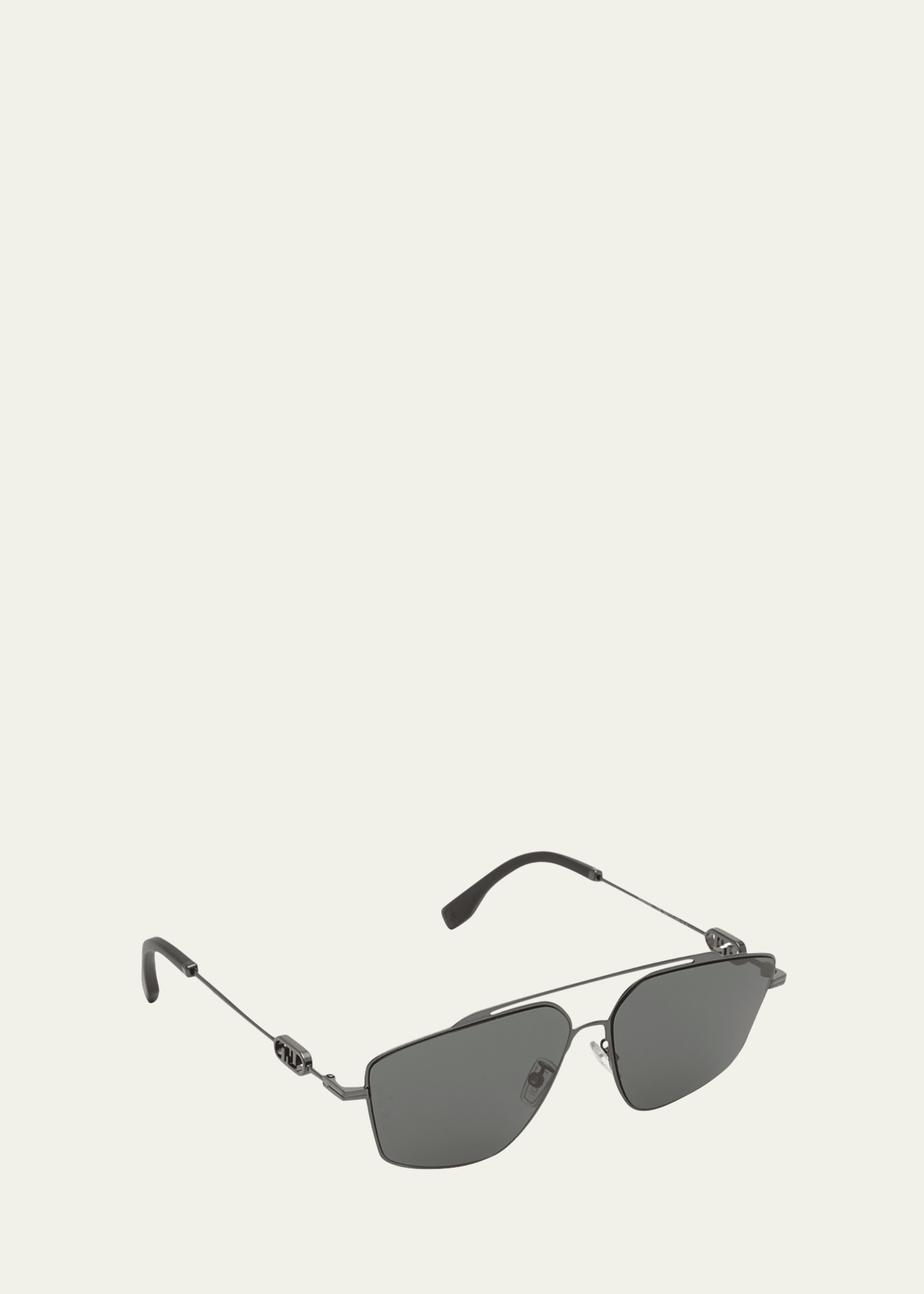 Men's O'Clock Metal Double-Bridge Aviator Sunglasses - 3