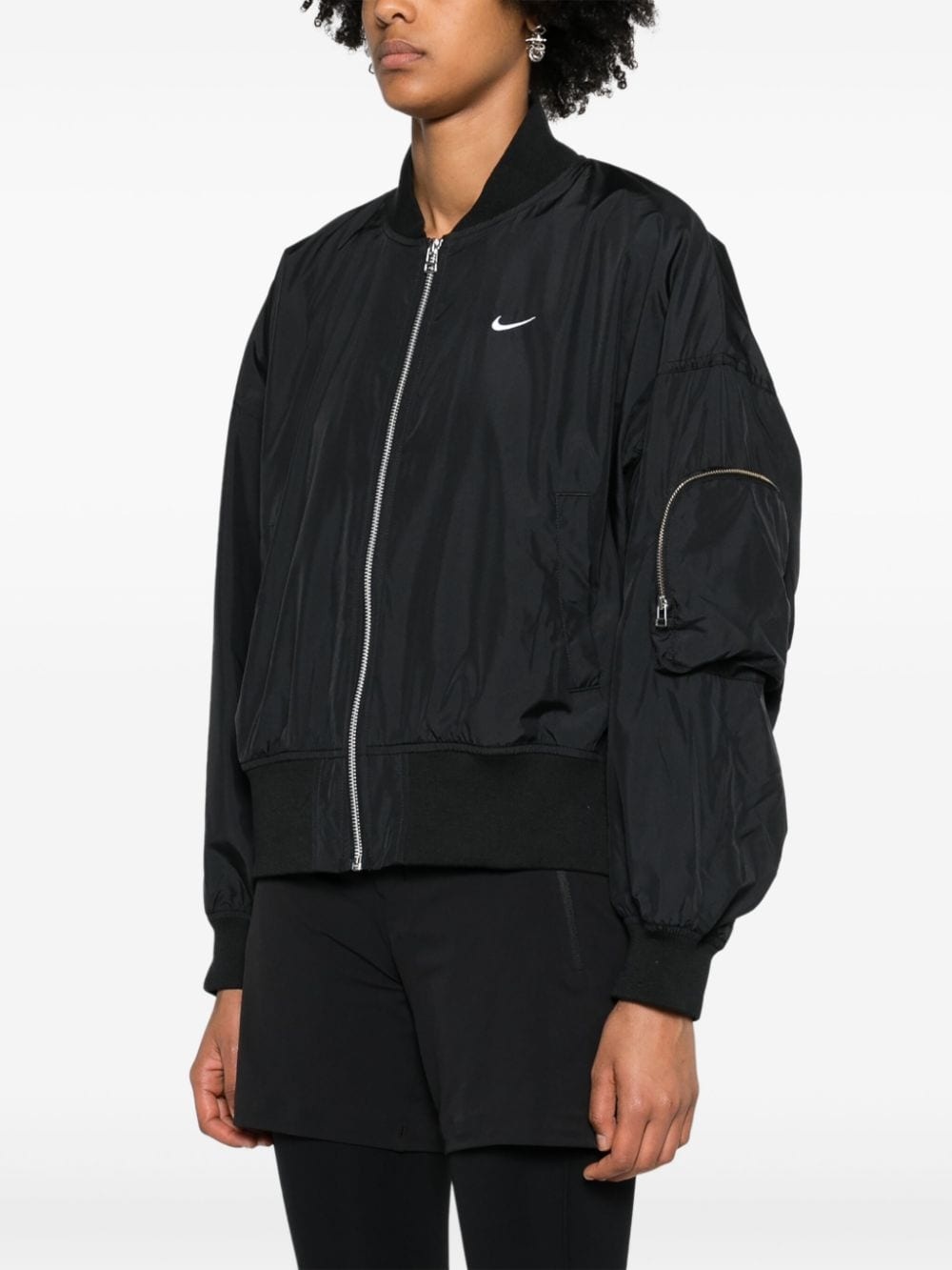 Swoosh-embroidered bomber jacket - 3