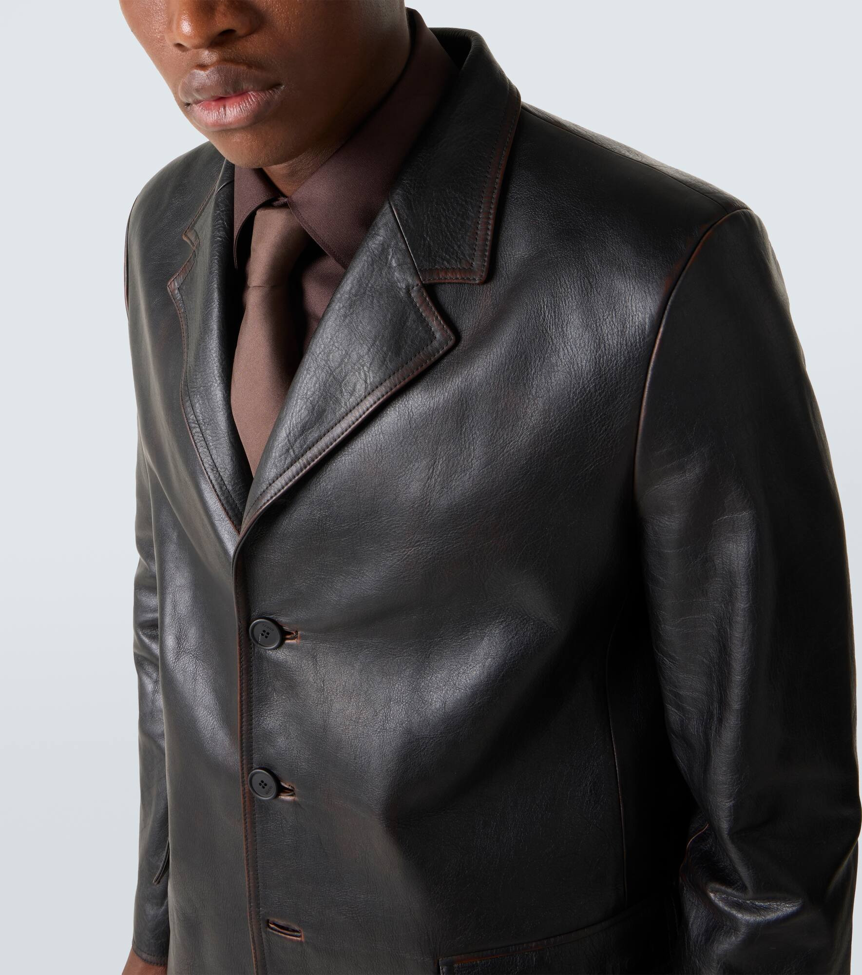 Leather blazer - 5
